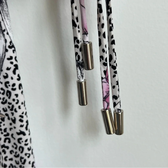 WHBM Strapless Convertible Matte Jersey Dress Maxi Skirt Sunset Floral Animal - Picture 6 of 16